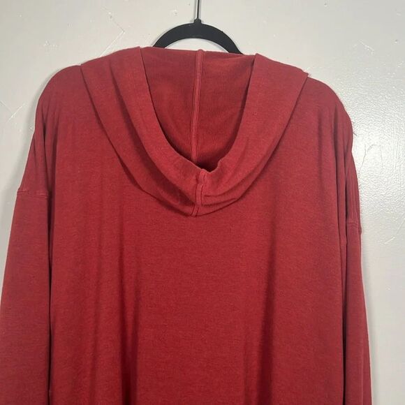 Soft Surroundings Red Long Sleeve Pullover Hoodie Size Large - Picture 9 of 14